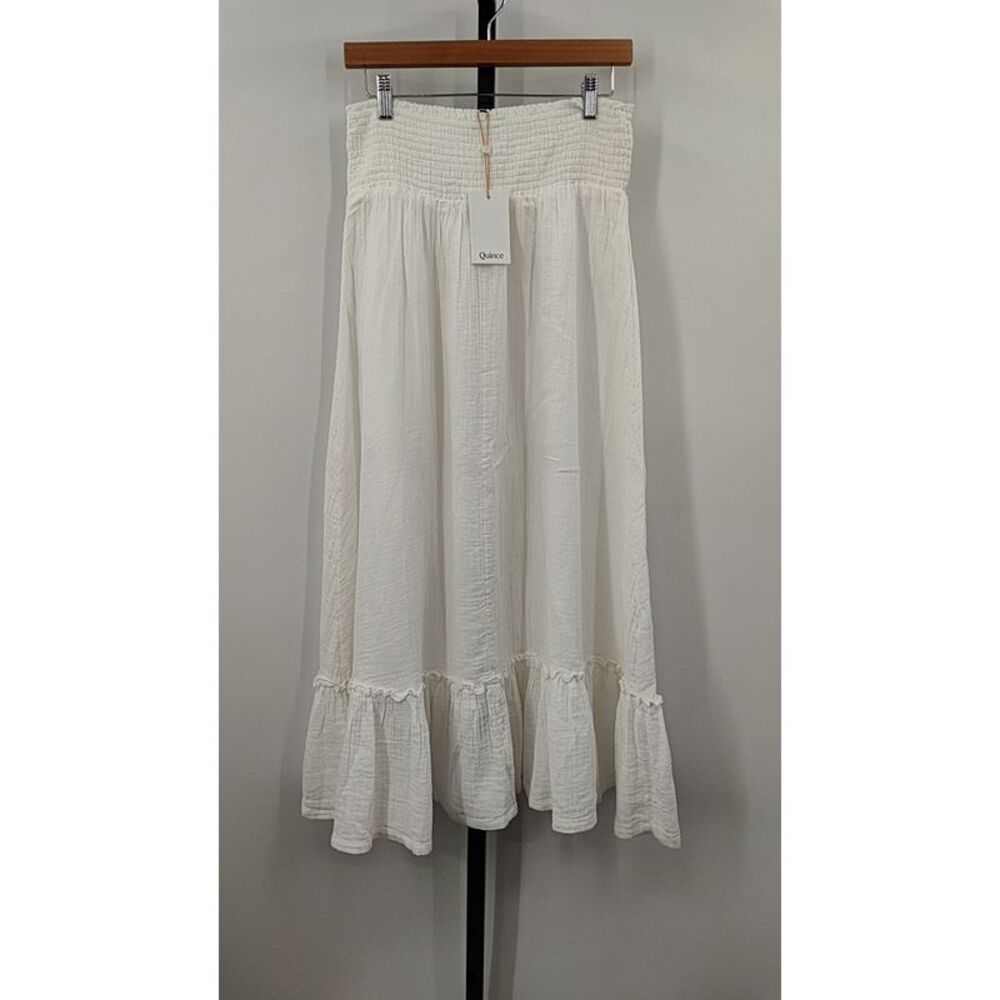 Quince White Tiered Maxi Skirt - Picture 3 of 3
